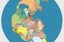 Map Showing Where Today’s Countries Would Be Located on Pangea